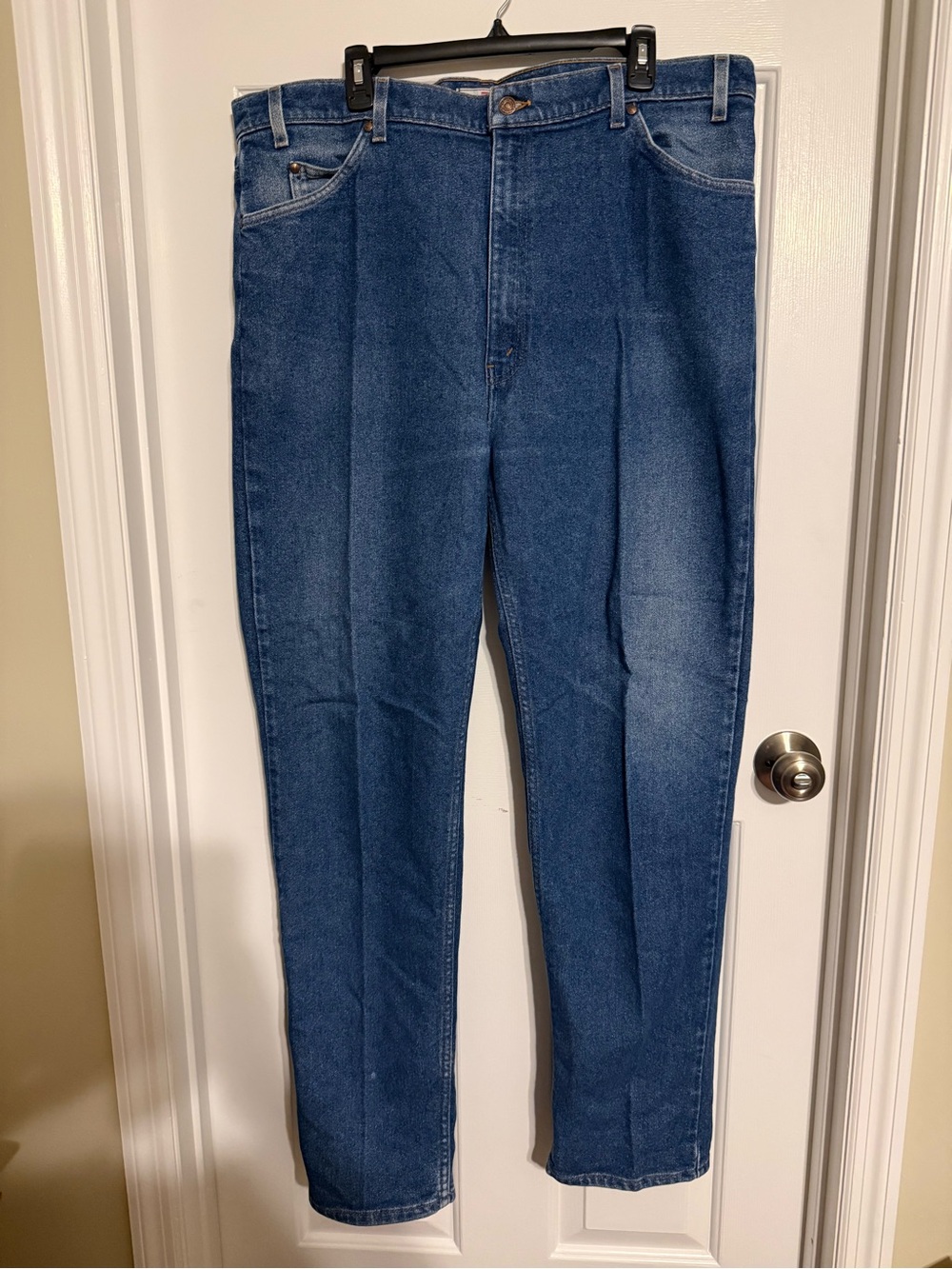 Vintage 90s Levis 540 Orange Tab Flex Denim Jeans Mens 42x34 Straight Leg